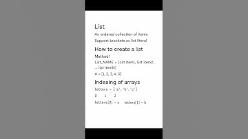 list and indexing array #List #DSA #DataStructures #Programming #Coding   #Algorithms  #Shorts#dsa