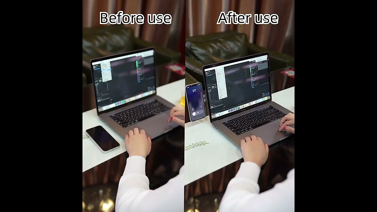 Laptop Screen Support Holder Dual Monitor Display Clip Adjustable Phone Stand