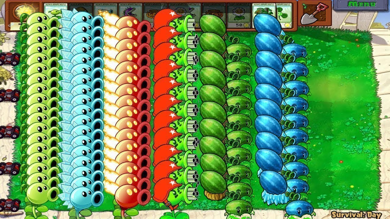 Plants vs Zombies Hack - All Pea PvZ vs Gargantuar vs Zomboss - YouTube