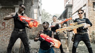 Nerf Guns War : Riverbank Patrol The S.W.A.T TTnerf Guns Fight Boss Black Criminal Dangerous Group