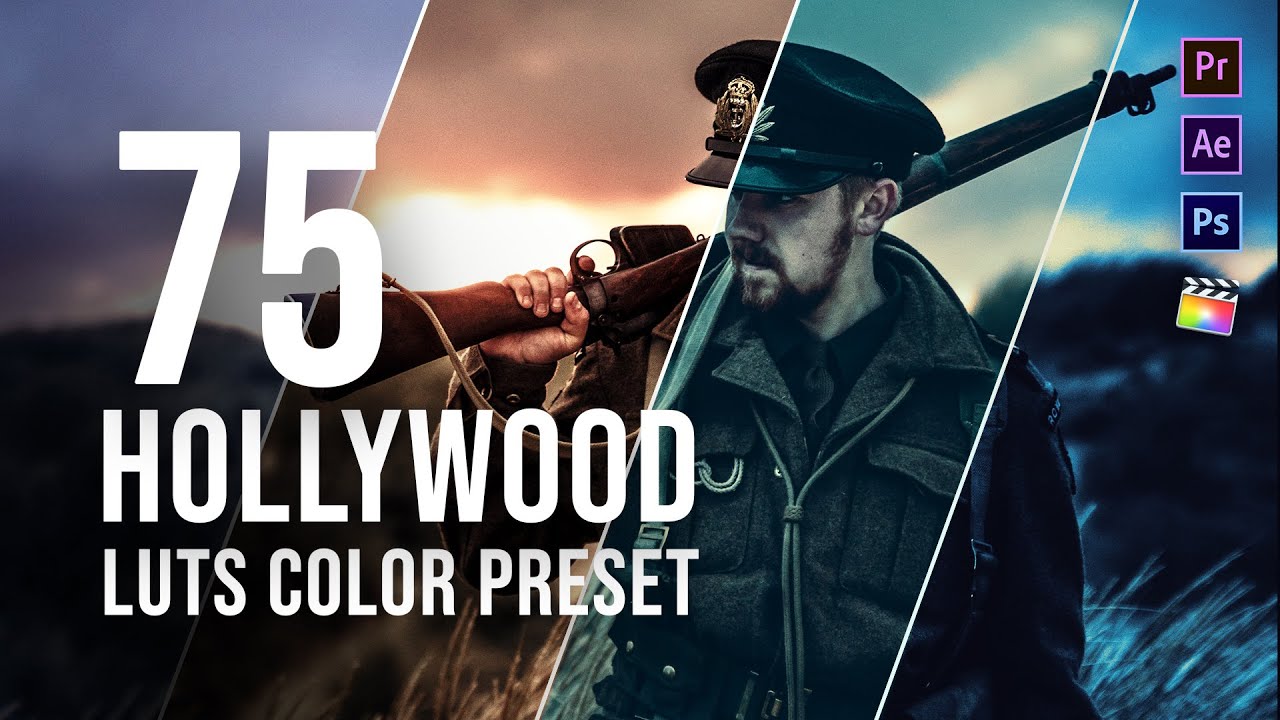 LUT Pack for Hollywood Style Color Grading | After Effects, Premiere Pro, Final Cut Pro, Photoshop