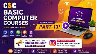 CSC BCC (Basic Computer Course) Tutorial part-13 @cscvlesociety5493 @CSCVLEHELP