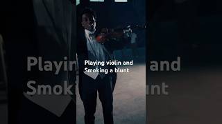 Playing violin and smoking a blunt #miribenari #kodakblack @MiriBenAri