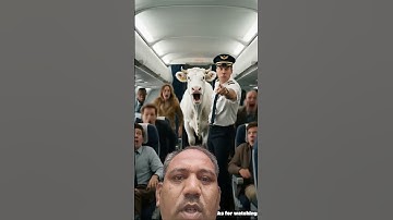 cow 🐮 saved all passengers in airplane ✈️ #trending​ #viralreels​ #viral​ #ai​ #trendingvideo​