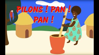 Pilons Pan Pan - Comptine à gestes africaine pour les maternelles Resimi