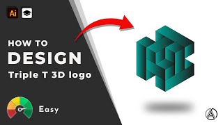 3D TRIPLE T LOGO DESIGN USING ADOBE ILLUSTRATOR