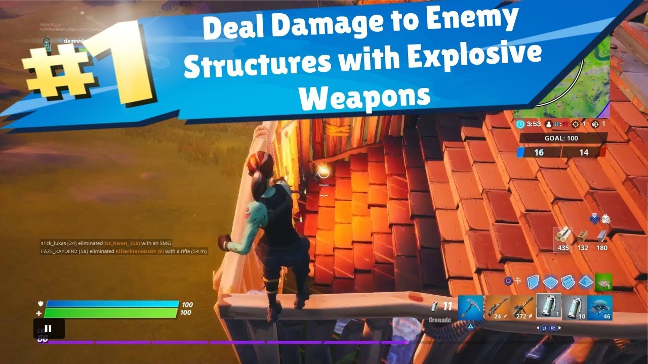 Deal Damage to Enemy Structures With Explosive Weapons Fortnite