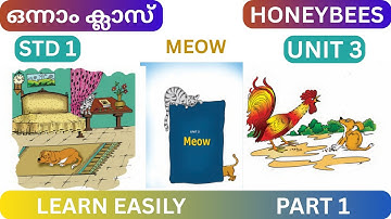 ഒന്നാം ക്ലാസ് Honeybees Unit 3 Meow part 1 Malayalam #english