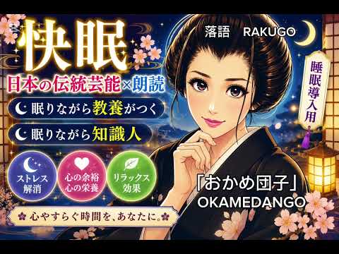 【おかめ団子・睡眠導入32】お子様にも#おすすめ　#志ん生　実話に基づく#人情噺　切ない#勧善懲悪　　　　　プロの落語家が｢おかめ団子｣OKAMEDANGOをオチまで　朗読にて高座演技とは少し違えます