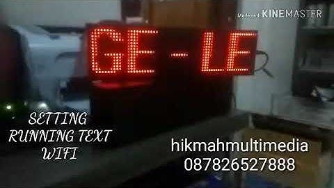 Cara SETTING Program running text wifi