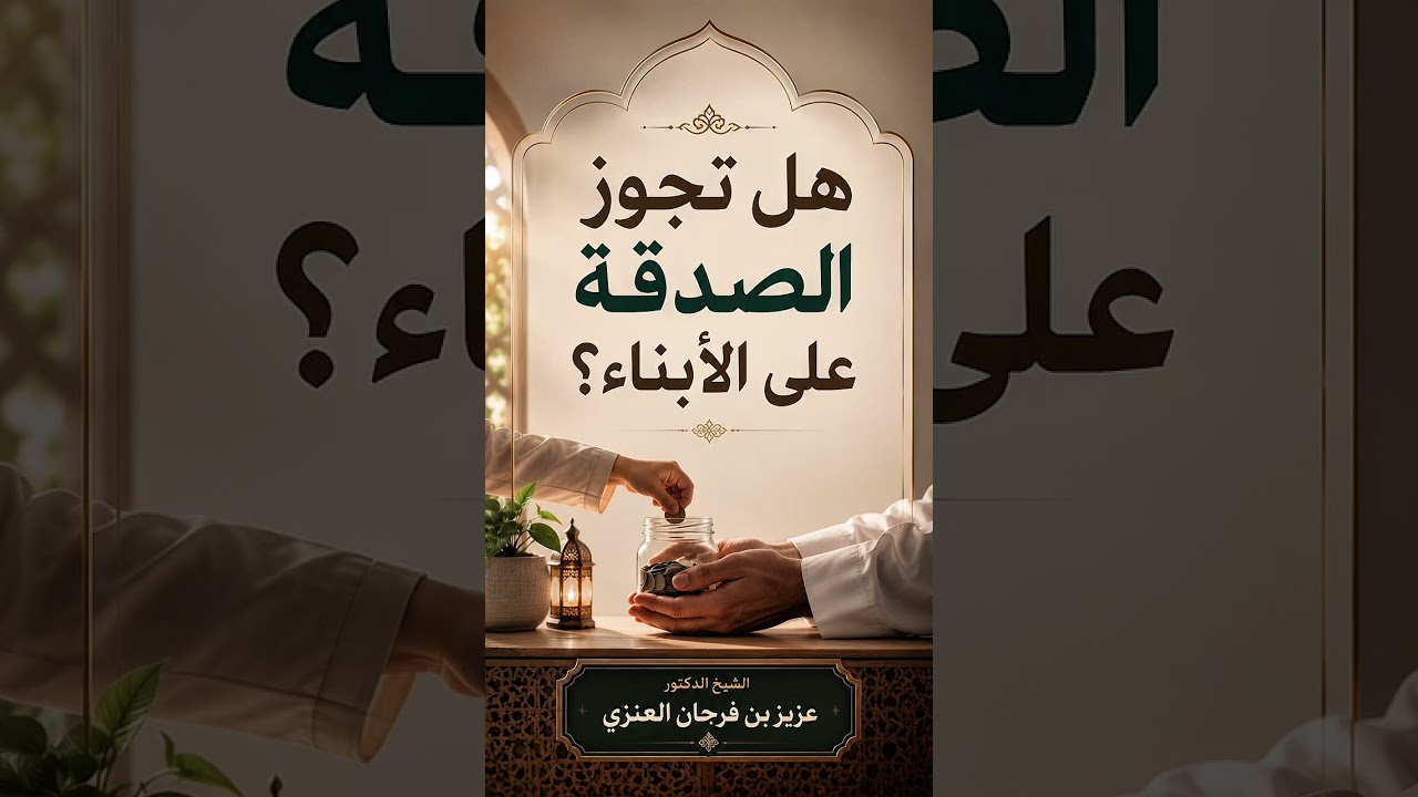 هل تجوز الصدقة على الأبناء ؟ الشيخ الدكتور عزيز بن فرحان العنزي .