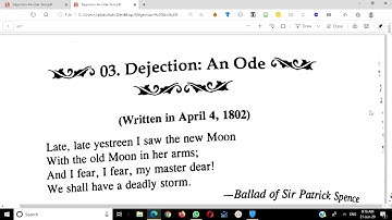 Dejection An Ode/S. T. Coleridge/text/Part 1/Urdu