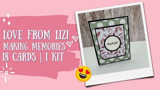 Love From Lizi Making Memories | 18 Cards | 1 Kit