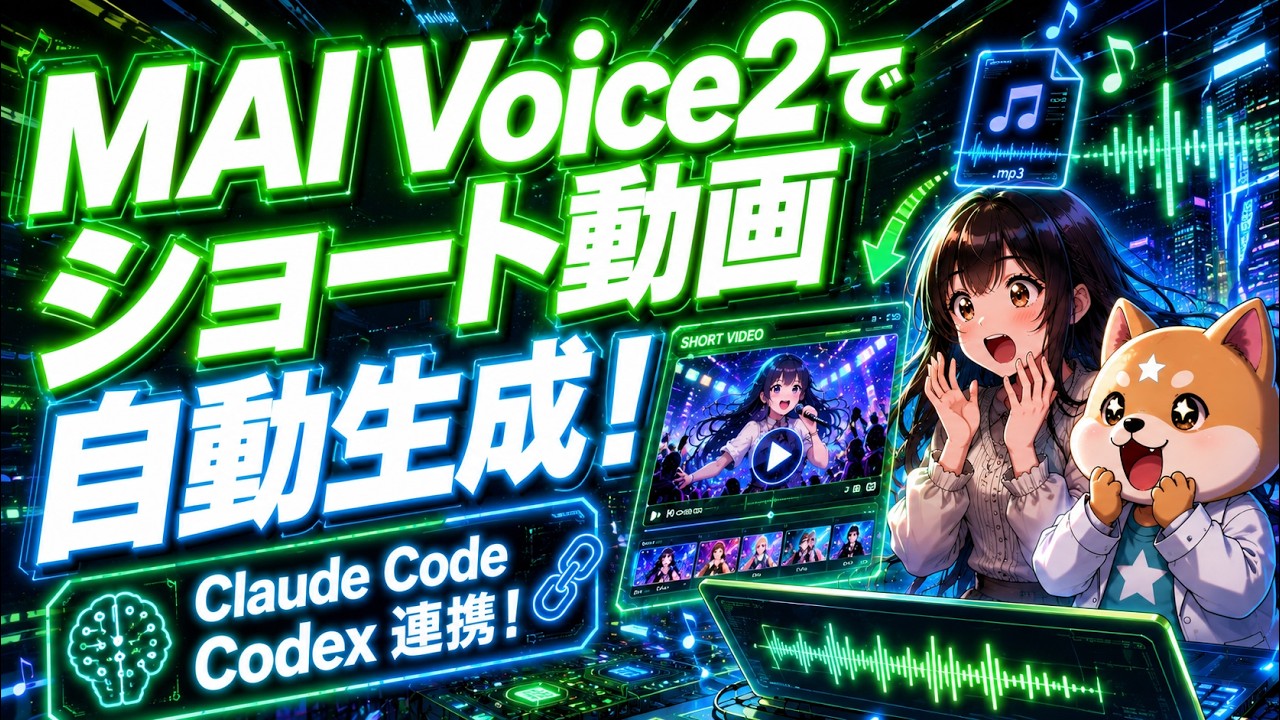 AIで自動動画生成】MAI Voiceの使い方を解説！音声生成しCodex（GPT