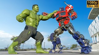 Transformers: The Last Knight - Optimus Prime vs Hulk Final Fight | Paramount Pictures [HD]