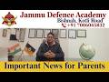 Important Update for Parents: Sainik School &amp; RMS Admissions 2026-27 | Jammu Defence Academy 🎖️