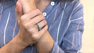 Vidéo: Bague en or gris 18 Cts avec 1,00 Cts de diamants brillants. Taille 54.