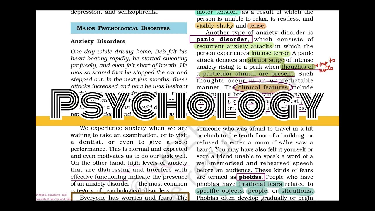 Psychological Disorders | One Shot Revision 🔥💯| Class 12 Psychology | Part 2/2