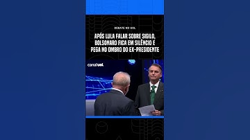 Após Lula falar sobre sigilo, Bolsonaro fica em silêncio e pega no ombro do ex-presidente #shorts