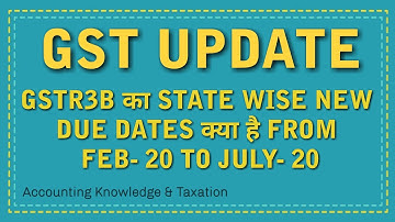 STATE WISE NEW DUE DATES FOR GSTR3B FROM FEBRUARY 20 TO JULY 20|GSTR3B LATE FEES AND INTEREST