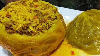 Repolho Recheado Com Carne E Arroz, Simplesmente Divino