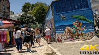 Details Walk through Batman Alley | Urban Graffiti Art Gallery | Vila Madalena, São Paulo, Brazil | 4K HDR Guide