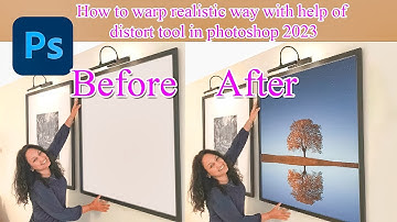 How to warp realistic way with help of distort tool in photoshop 2023