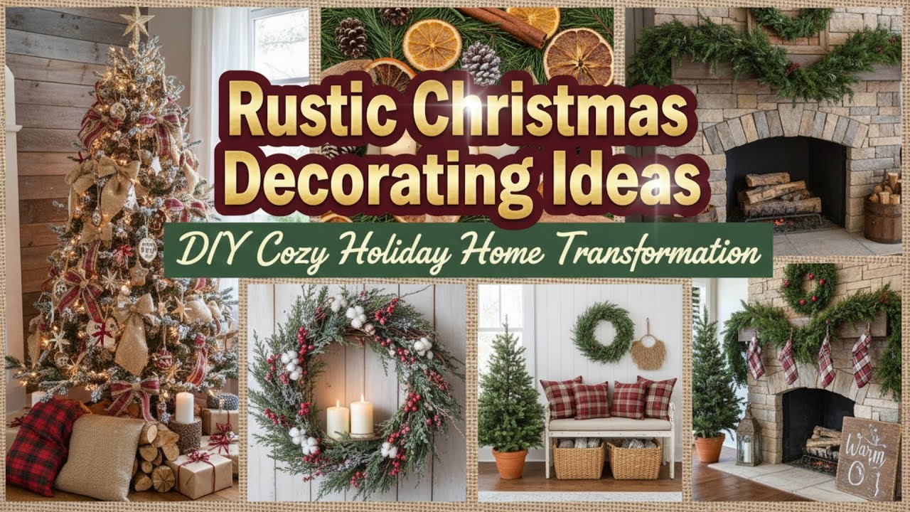 144+ Rustic Christmas Decorating Ideas 2025 | Farmhouse Trees, Wreaths and Cozy Holiday Decor