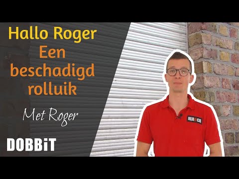 Een beschadigd rolluik