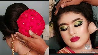 bridal Makeup and hairstyle tutorial step by step | Nadia's Makeover