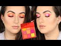 2 LOOKS 1 PALETTE! ❤️ HUDA BEAUTY ORANGE NEON OBSESSIONS PALETTE! | PATTY