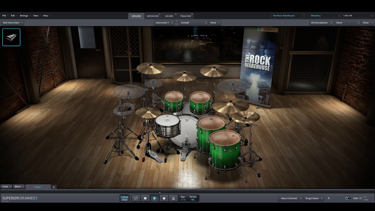 Metallica - The Call Of Ktulu only drums midi backing track