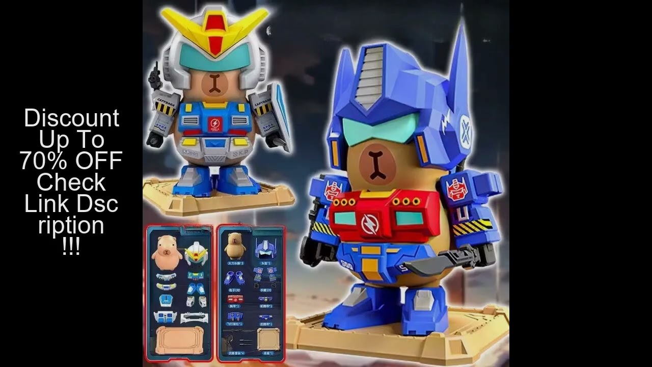 Creative Capybara Robot Mecha Kits Assembly Model Toy Magnetic Mecha Armor Set Decorations Kids Toys