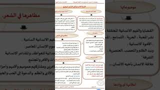 النزعة الانسانية في الشعر المهجري. بكالوريا 2025.