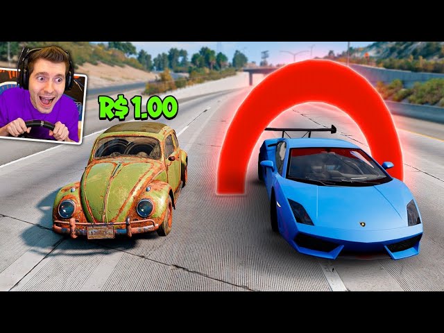 TROLLEI MEU AMIGO com PORTAL DE CARROS no BeamNG Drive! 