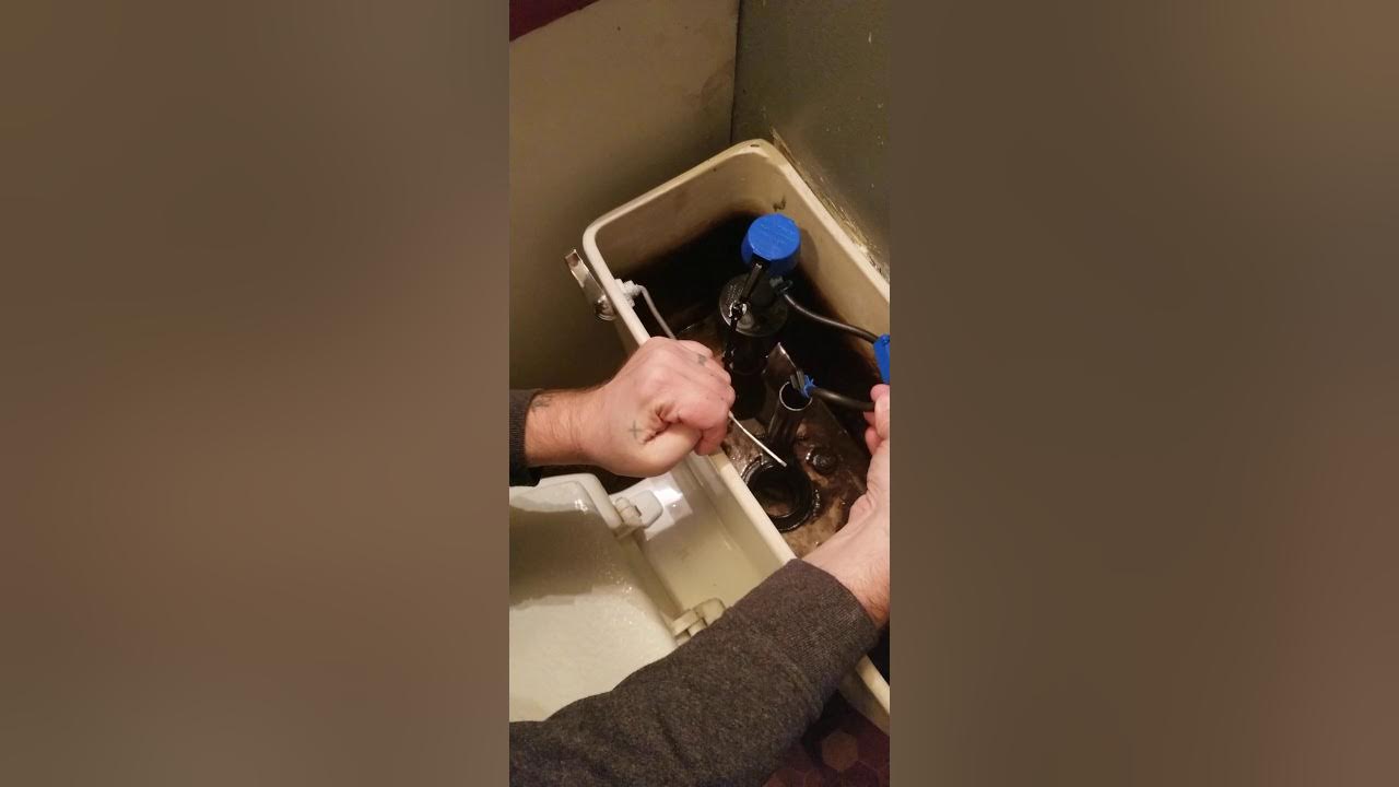 how to replace toilet fill valve and flapper using Fluidmaster replacement kit. YouTube