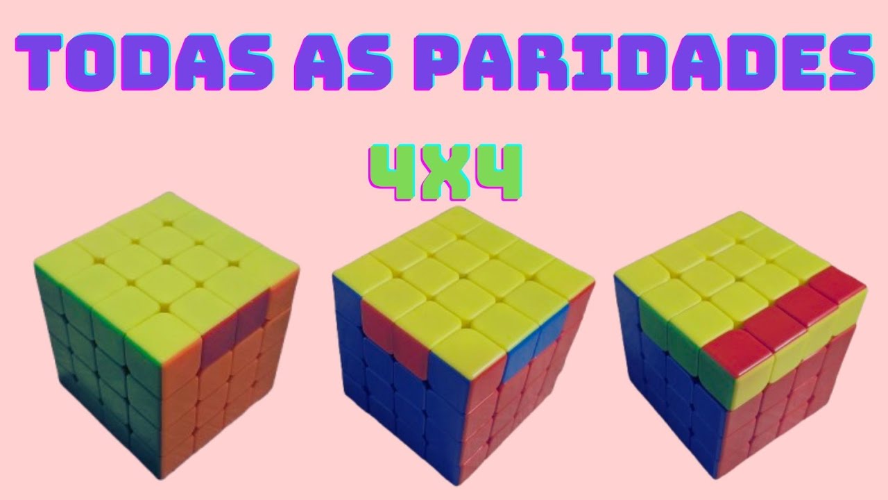 TODAS AS PARIDADES do CUBO 4X4 em MENOS DE 2 MINUTOS