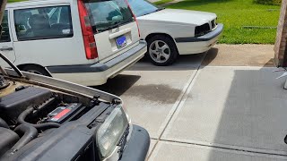 Did some coolant maintenance on a Volvo 850 Turbo car. Radiator, oil cooler lines delete and more.