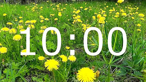 10 Minute Spring Timer with Relaxing Music and Flowers for Meditation