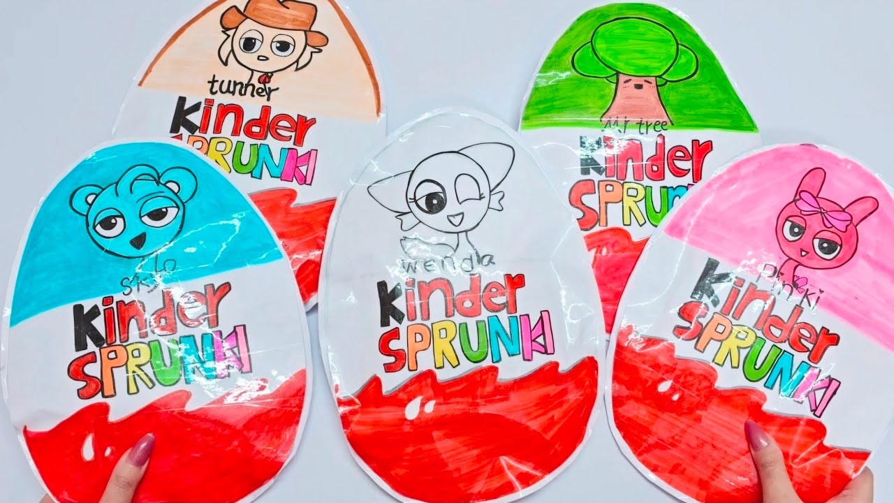 💖PAPER DIY💖 INCERDIBOX SPRUNKI Kinder joy Blind bag Phase 1vs2vs3vs4 UNBOXING ASMR | PART 2
