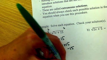 Solving Radical Equations with Extraneous Solutions