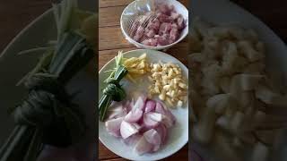 Our lunch#Cooking Monggo with meat and lemon grass#Fried fish g.g😋😋❤