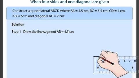 CBSE 8th Math  When four sides and one diagonal are given