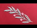 Unique Leaf Embroidery | Hand Leaf Embroidery Stitches Tutorial for Beginners