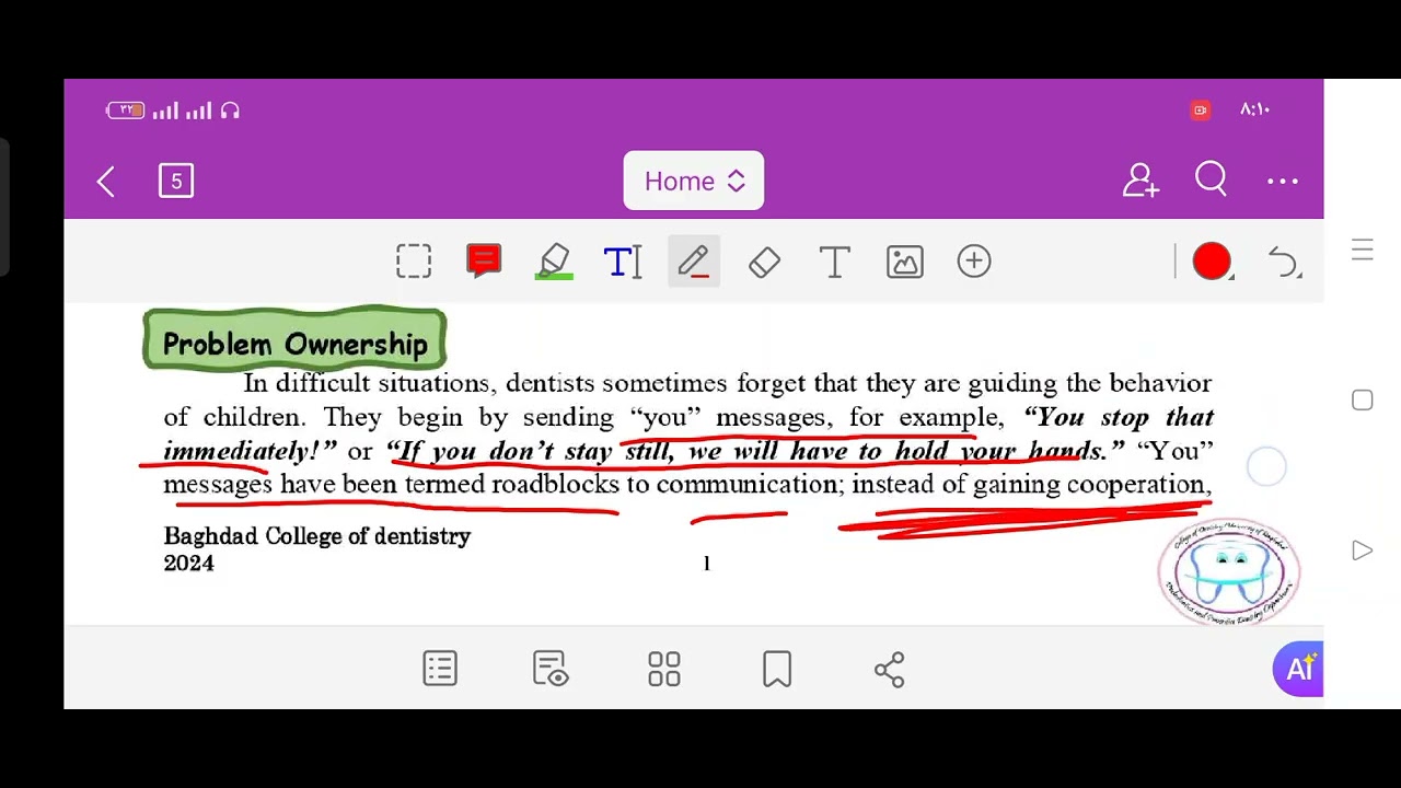 Children's management techniques|5th.stage Pedo. مرحلة خامسة بيدو  