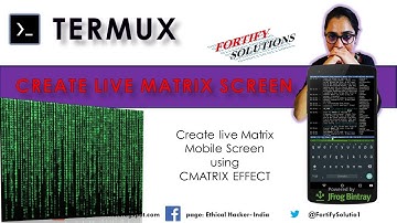 TERMUX - CMATRIX EFFECT, How to create running Matrix