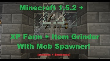 Minecraft 1.6.2 XP Farm With Mob Spawners (Skeletons + Zombies!)