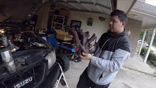 Installing new header on isuzu hombre