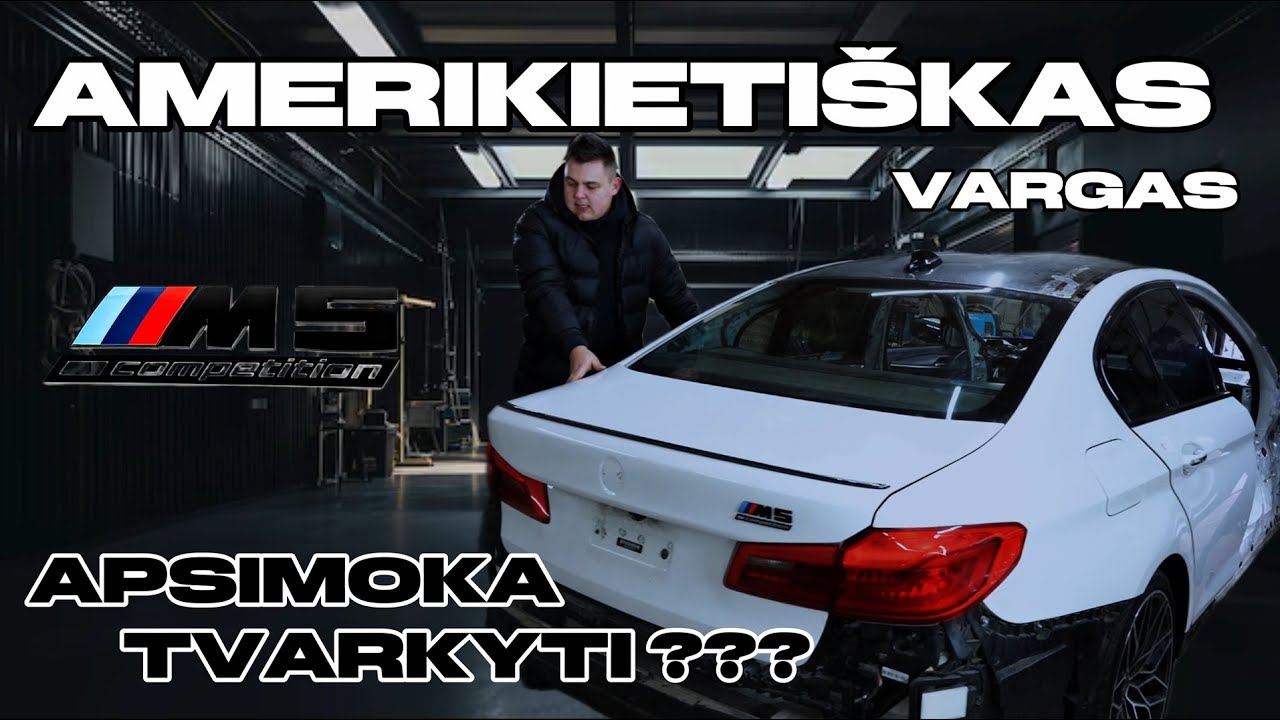 Ar verta gelbėti šitą BMW M5  F90 🇺🇸 | Šrotas ar svajone, lik sveika ? 