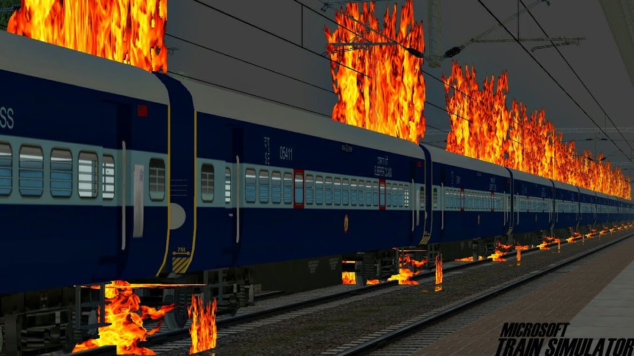 Train Accidently Caught Fire Brakes Failed MSTS Open